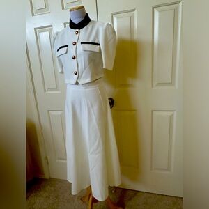 White matching skirt